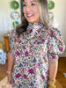 Mulberry Floral Top
