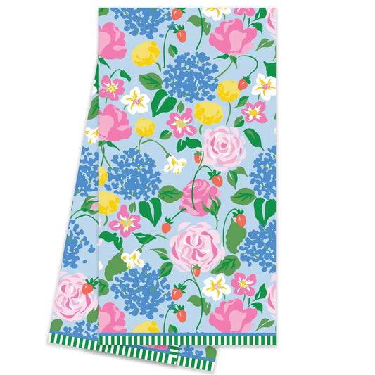 Cotton Tea Towel | Strawberry Floral