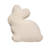 Shaped Floral Bunny Embroidered Pillow