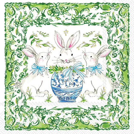 Paper Cocktail Napkins 20ct Easter Bunnies