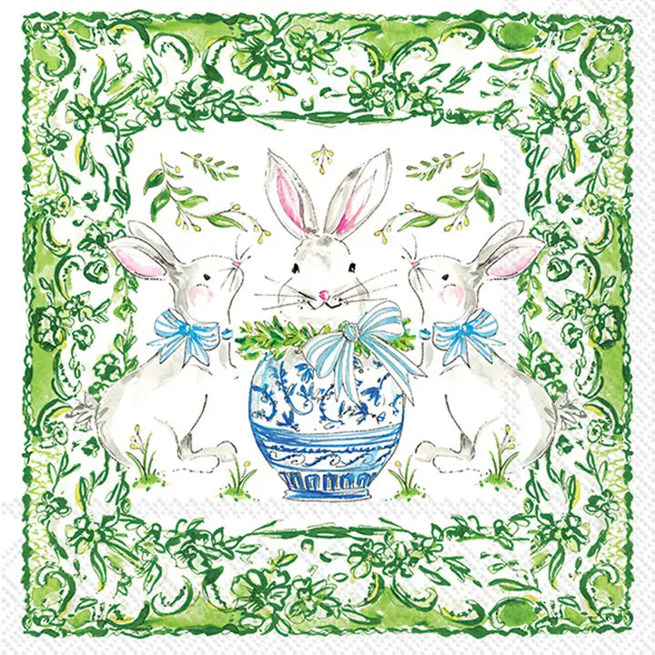 Paper Cocktail Napkins 20ct Easter Bunnies