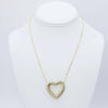 Heart Outline Gold Necklace