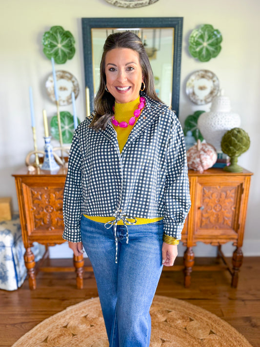 Bexley Navy Check Jacket