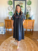 Desert Bloom Maxi Dress in Black