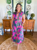 Painted Garden Midi Dress