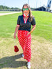 Mary Square | Tricia Top in Black & Red