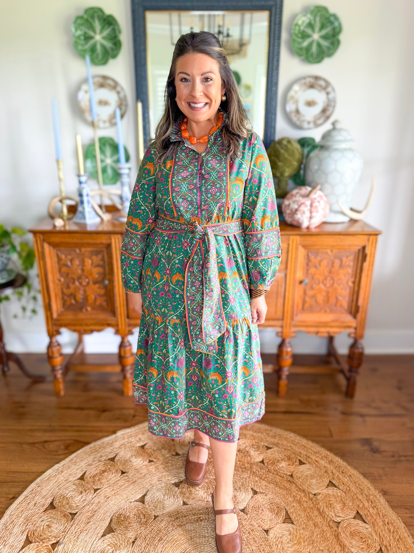 Heart of Grace | Caroline Midi Dress in Heatherwood Vine