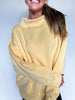 Callie Mock Neck Sweatshirt in Pale Yellow