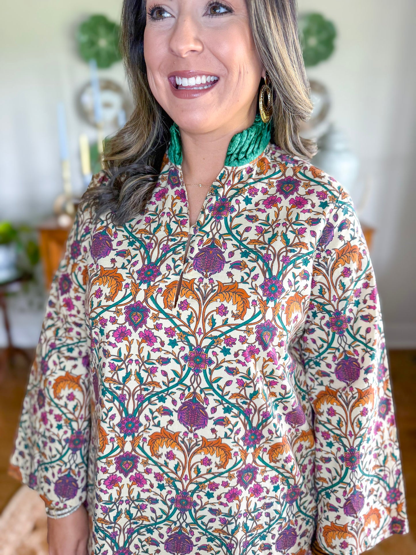 Heart of Grace | Eloise Mini Caftan in Heatherwood Linen
