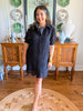 Langley Eyelet Mini Dress in Black