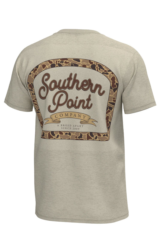 Southern Point | Youth Camo Badge T-Shirt in Cloud Cream