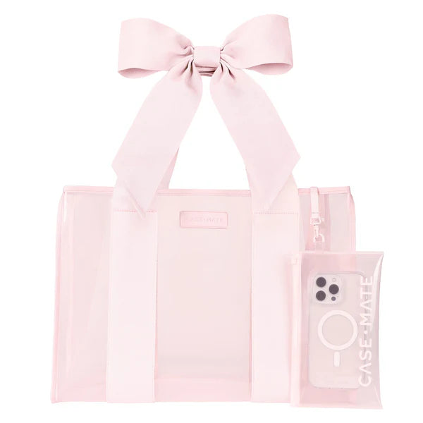 Casemate | Jelly Bow Tote in Ballet Pink
