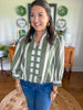 Olive Grove Stripe Blouse