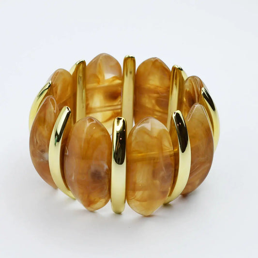 Chunk It Up Stretch Bracelet in Honey