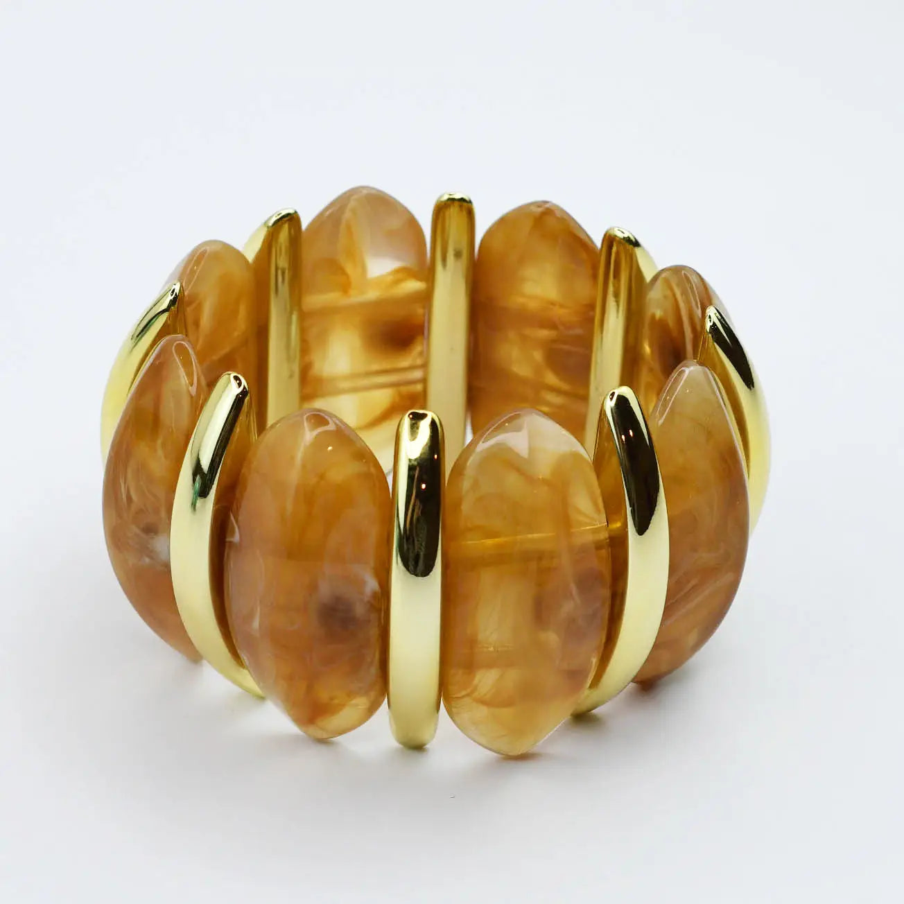 Chunk It Up Stretch Bracelet in Honey