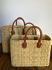Straw Short Handled Tote - Large