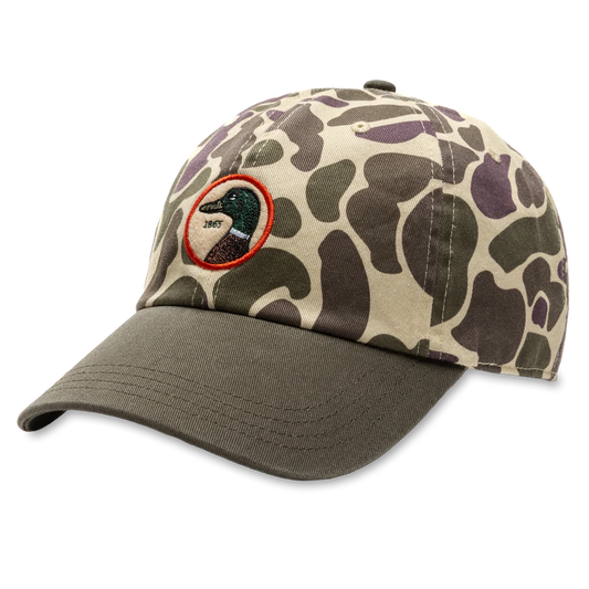 Duck Head | Circle Patch Twill Hat in Sandrift Khaki Camo