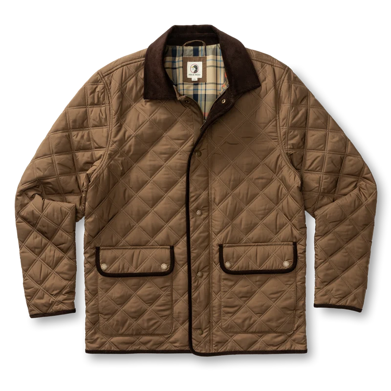 Duck Head | Fremont Lodge Performance Quilted Jacket in Dark Taupe