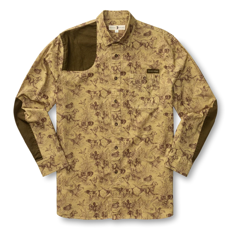 Duck Head | LS Woodland Shooting Shirt in Wheatfield