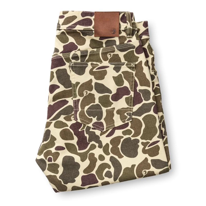 Duckhead | Field Canvas Five-Pocket Pant in Sandrift Khaki Camo