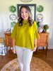 The Camille Knit Top in Light Olive