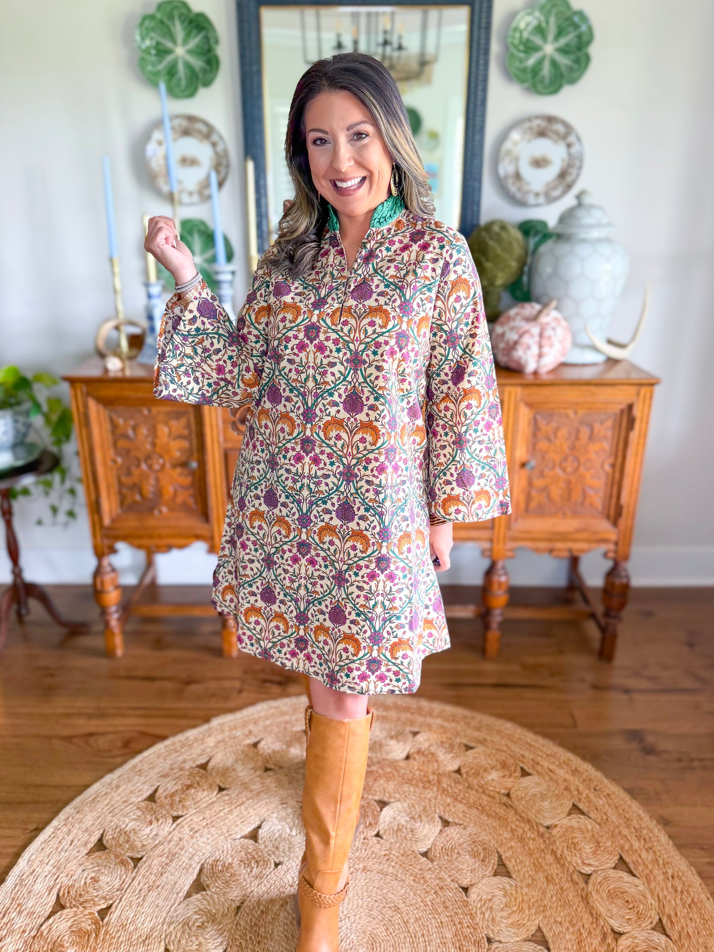 Heart of Grace | Eloise Mini Caftan in Heatherwood Linen