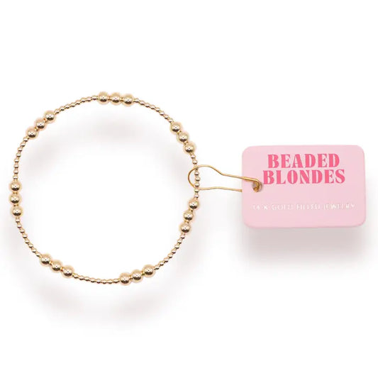 Beaded Blonde Ily Bracelet in Gold