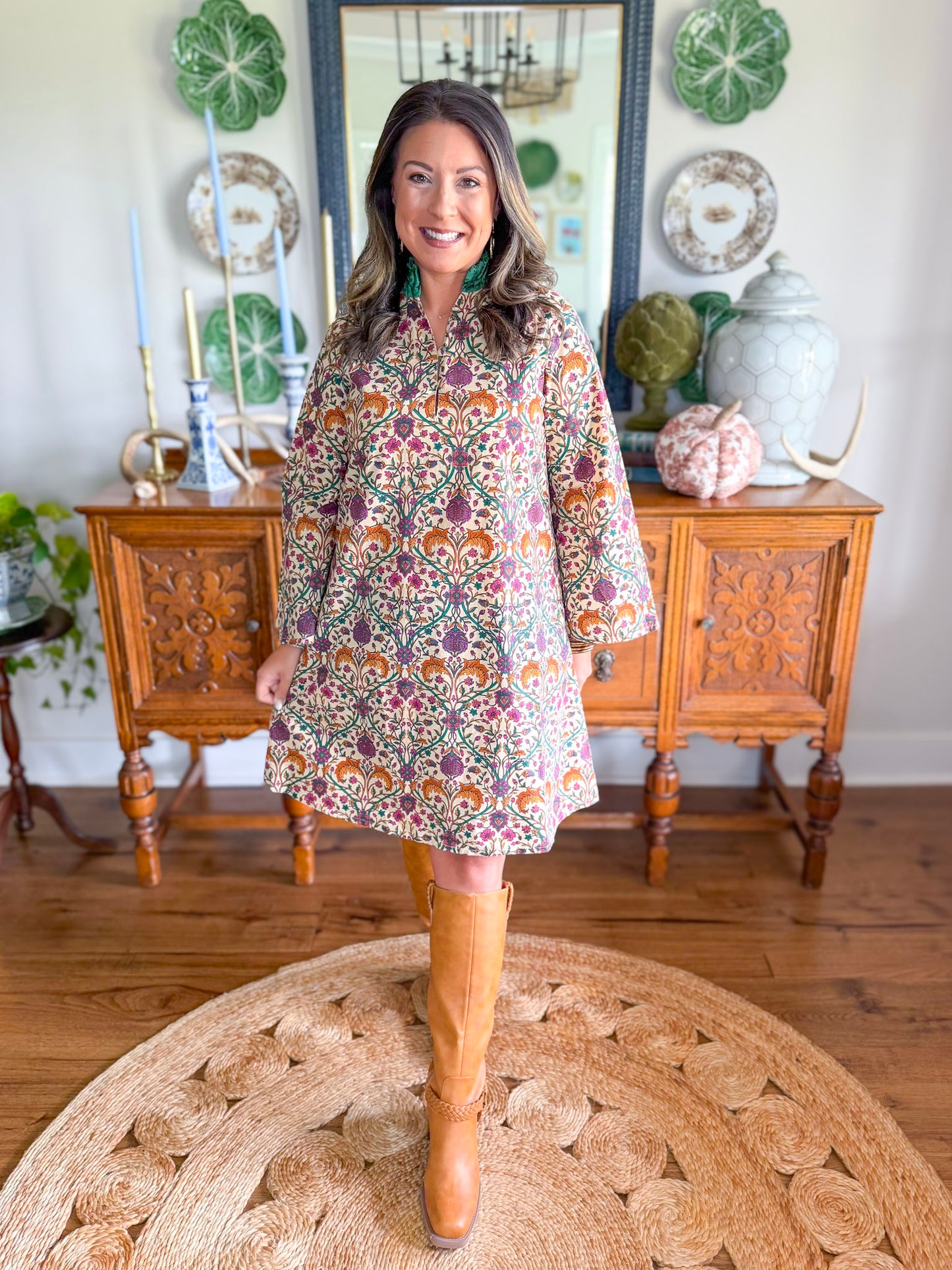 Heart of Grace | Eloise Mini Caftan in Heatherwood Linen