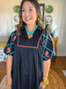 Desert Bloom Maxi Dress in Black