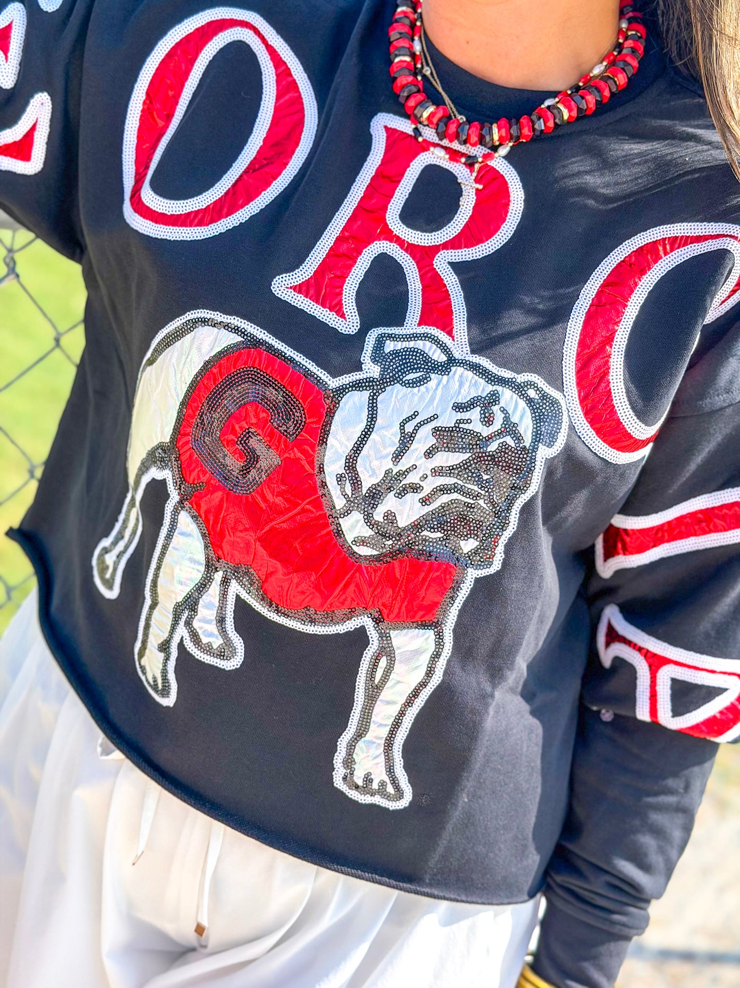Stewart Simmons | GA Stadium Sequin Crewneck