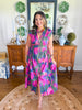 Painted Garden Midi Dress