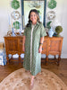 Olive Dot Shirt Dress