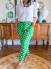 Prep Rally Dot Pants in Kelly Green