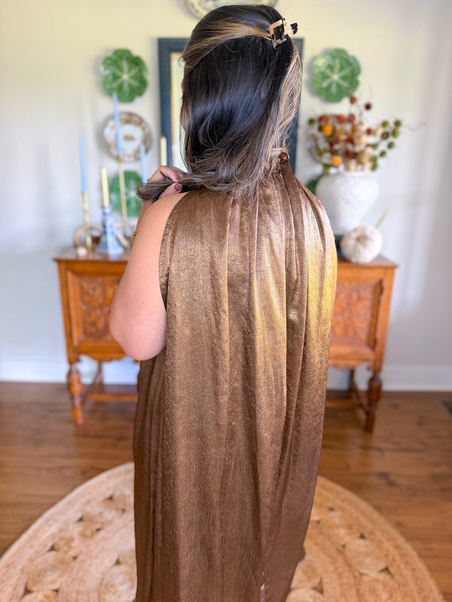 Astoria Shimmer Midi Dress