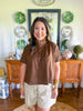 The Elise Blouse in Brown