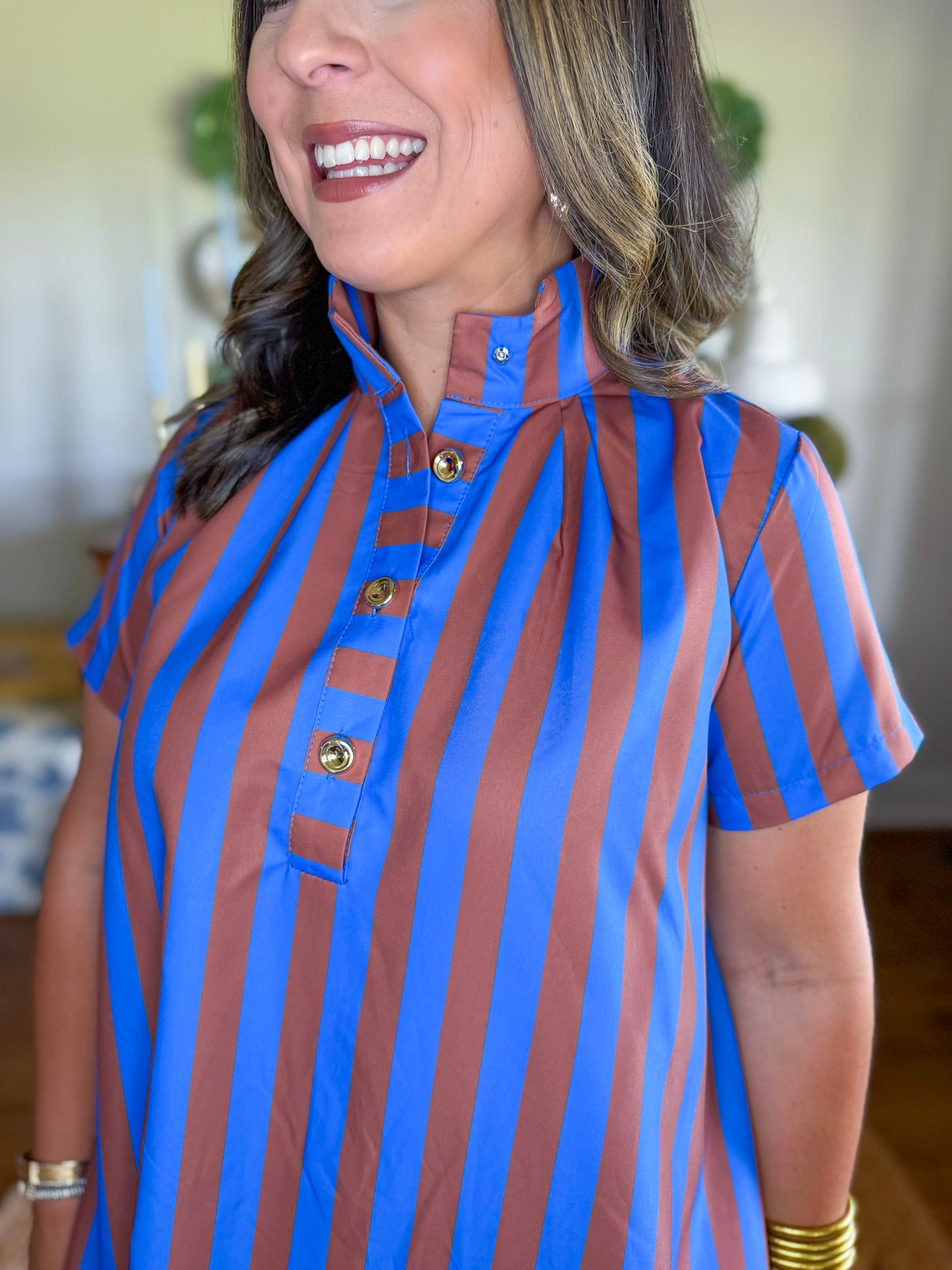 Vivienne Striped Midi Dress