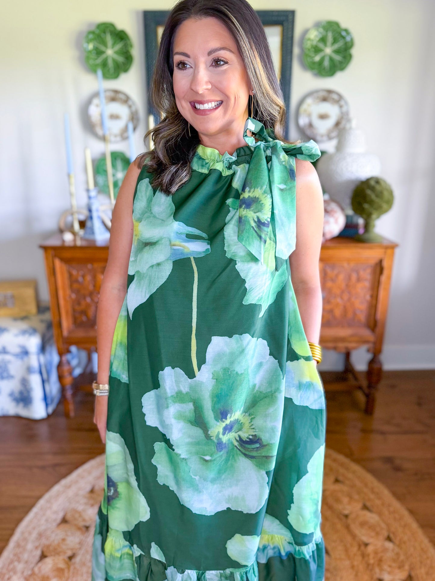 The Magnolia Floral Ruffle Dress