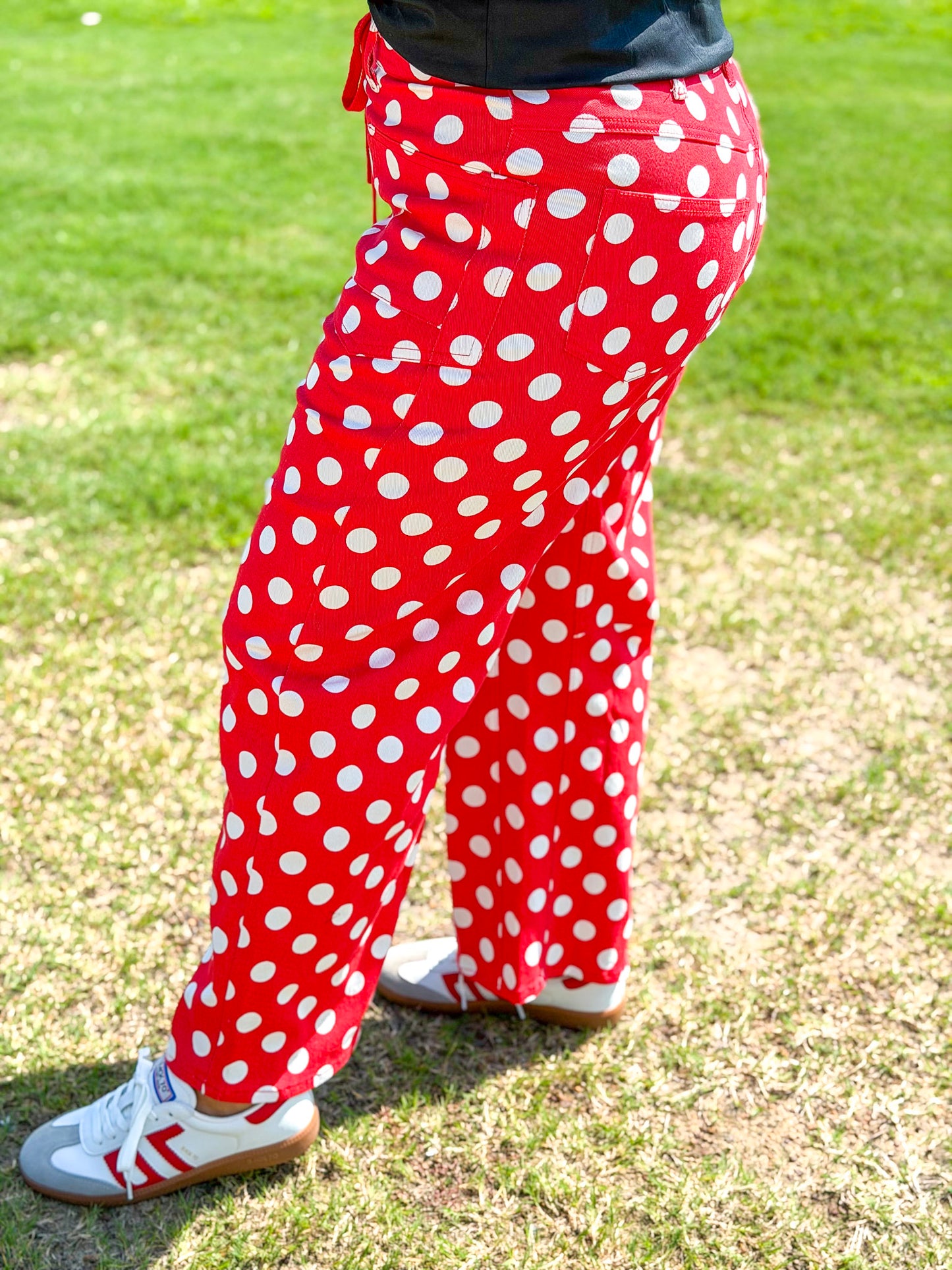 Prep Rally Dot Pants in Red