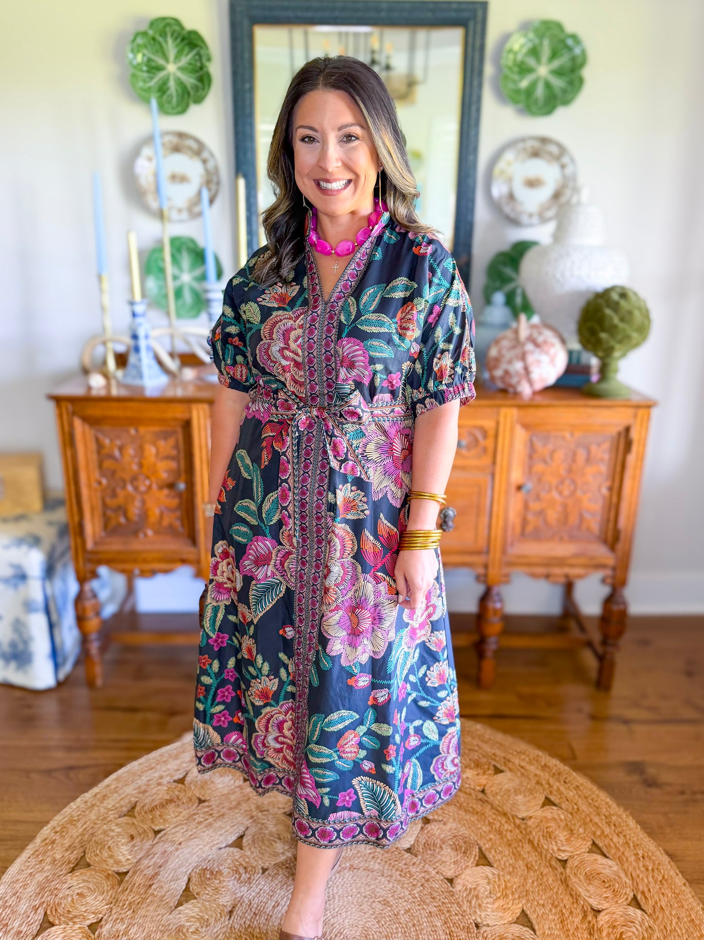 Delilah Floral Midi Dress