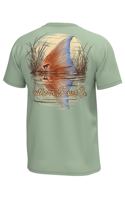 Southern Point | Greyton Redfish T-Shirt in Smoke Green