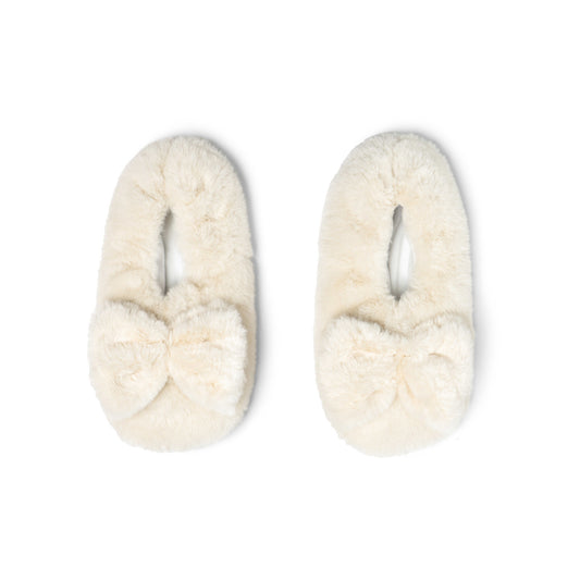 Hello Mello Cuddlers Heated Slippers in Ivory