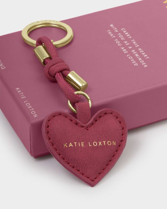 Katie Loxton | Key to my Heart Gift Boxed Keyring in Raspberry Pink