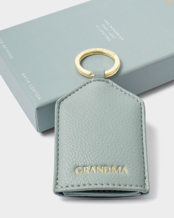 Katie Loxton | Boxed Photo Keychain in Duck Egg- Grandma