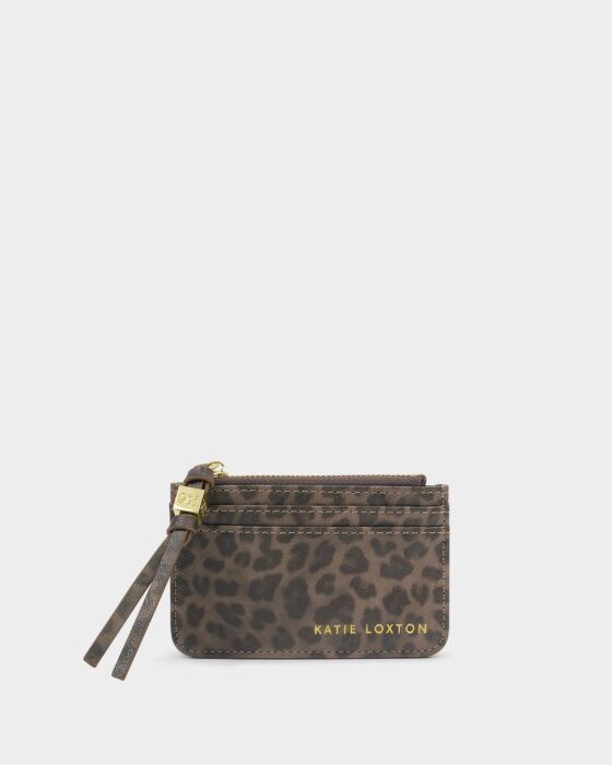 Katie Loxton | Gift Boxed Suedette Coin & Card Holder in Leopard