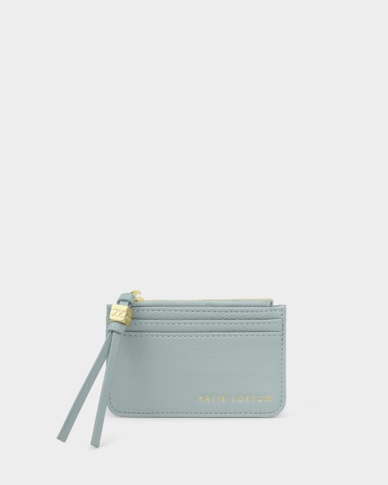 Katie Loxton | Gift Boxed Suedette Coin & Card Holder in Duck Egg Blue
