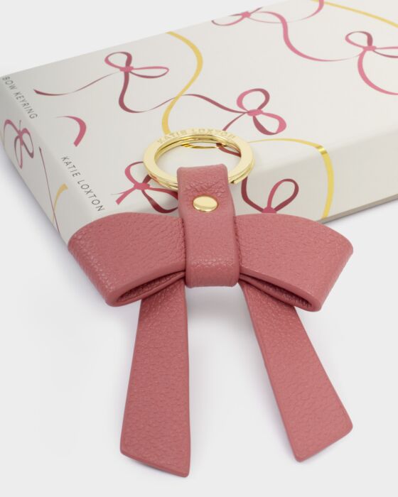 Katie Loxton | Boxed Bow Keychain in Raspberry Pink