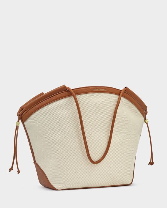 Katie Loxton | Florence Canvas Tote Bag in Canvas/Cognac