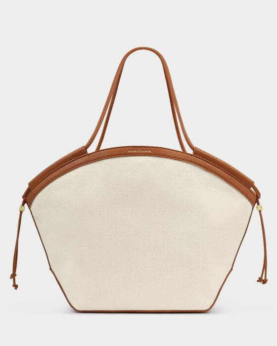 Katie Loxton | Florence Canvas Tote Bag in Canvas/Cognac