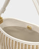 Katie Loxton | Sorrento Striped Raffia Bucket Bag in Striped Raffia/Off White