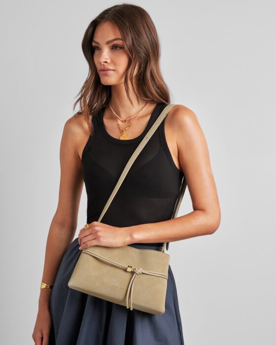 Katie Loxton | Lori Suedette Crossbody Bag in Desert Tan